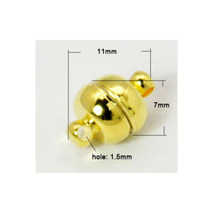 7x11mm Gold Magnetic Clasp 10/pk