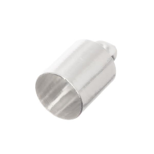 End Caps Barrel 10x6mm Silver 10/pk