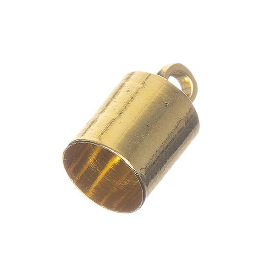 End Caps Barrel 10x6mm Gold 10/pk
