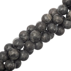 10mm Larvikite / Black Labradorite (Natural) Beads 15-16" Strand