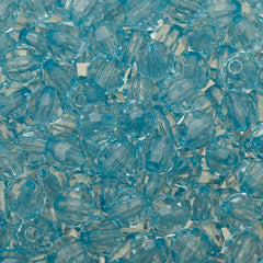 6mm Plastic Facetted Beads 1000/pk - Light Blue