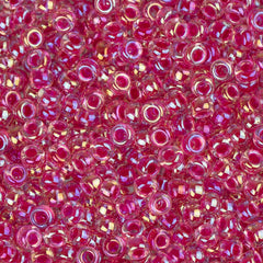 11/0 Miyuki Seed Beads #0355 Hot Pink Lined Crystal AB 22g