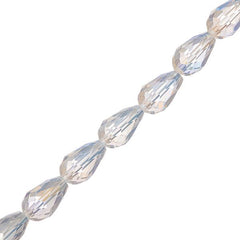 Chinese Crystal Drop 10x15mm Crystal AB 50/Strand