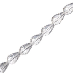 Chinese Crystal Drop 10x15mm Crystal 50/Strand