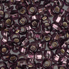 6/0 Czech Seed Beads #2277V Silver Lined Amethyst 22g