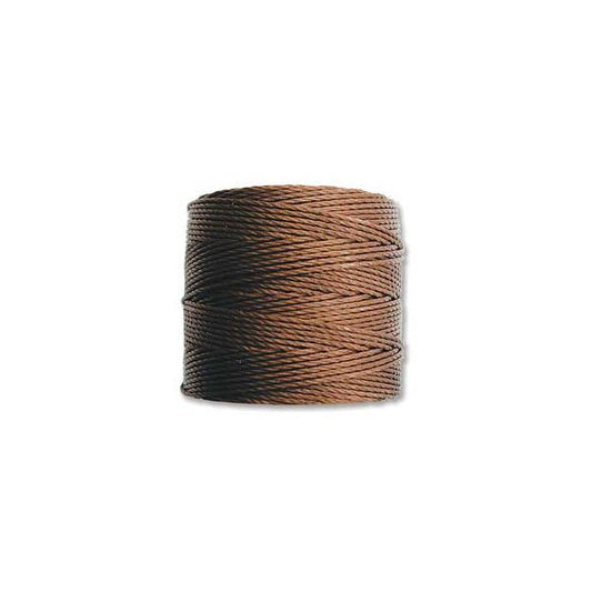 S-Lon Bead Cord .5mm Brown 77yd Bobine