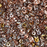 *Czech Superduo Beads 24g Crystal Capri Gold