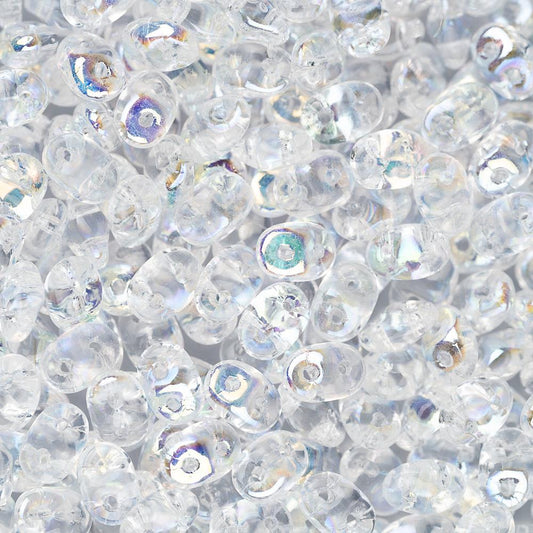 *Czech Superduo Beads 24g Crystal AB