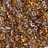 *Czech Superduo Beads 24g Topaz Capri Gold