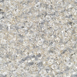 *Czech Superduo Beads 24g Silver Lined Crystal