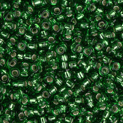 11/0 Miyuki Seed Beads #0016 Silver Lined Green 22g