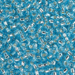 11/0 Miyuki Seed Beads #0018 Silver Lined Aqua 22g