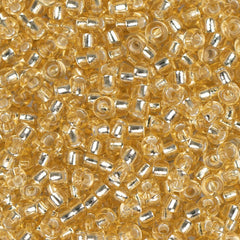 11/0 Miyuki Seed Beads #0002 Silver Lined Pale Gold 22g