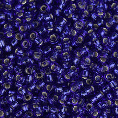 11/0 Miyuki Seed Beads #0020 Silver Lined Cobalt 22g