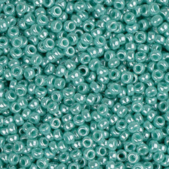 15/0 Miyuki Seed Beads #0435 Opaque Turquoise Green Luster 22g