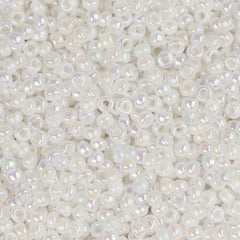 15/0 Miyuki Seed Beads #0471 White Pearl AB 22g