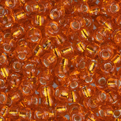 8/0 Miyuki Seed Beads #0008 Silver Lined Orange 22g