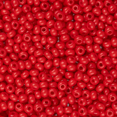 11/0 Czech Seed Beads #34913B Opaque Medium Red 250g