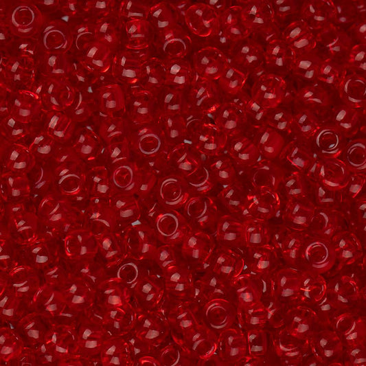 11/0 Czech Seed Beads #01000 Transparent Light Red 23g Vial