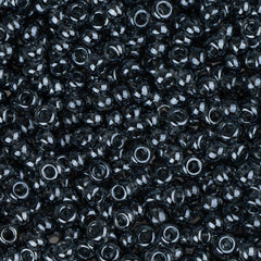 11/0 Czech Seed Beads #01004 Transparent Luster Black Diamond 23g