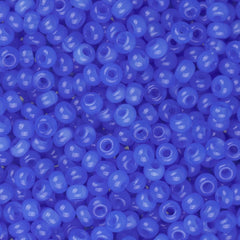 11/0 Czech Seed Beads #01010 Opaque Oily Blue 23g