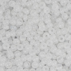 11/0 Czech Seed Beads #01012 Opaque Opal White 23g