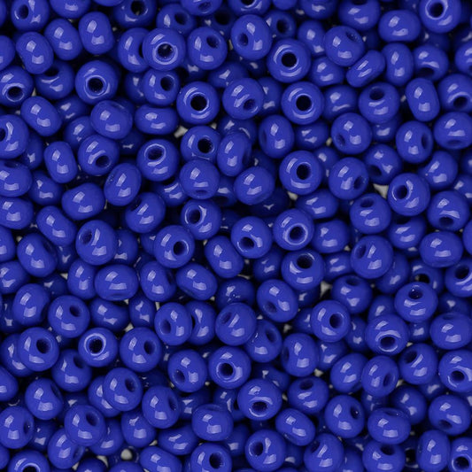 11/0 Perles de Rocailles Tchèques #34922 Bleu Royal Opaque 23g