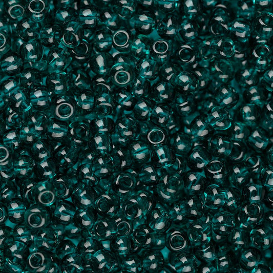 11/0 Perles de rocailles tchèques #34932 Sarcelle transparente 23g