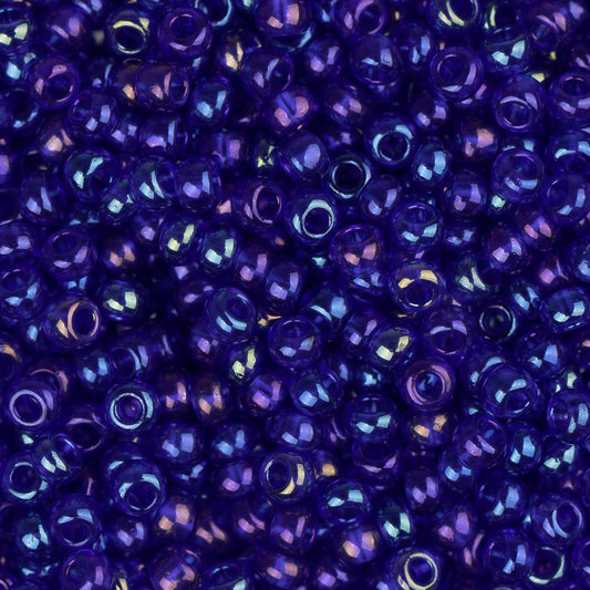 11/0 Perles de Rocailles Tchèques #34945 Transparent AB Marine 23g
