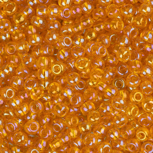 11/0 Perles de Rocailles Tchèques #34949 Transparent AB Orange 23g