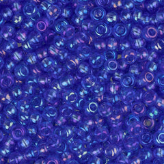 11/0 Czech Seed Beads #34951 Transparent AB Blue 23g