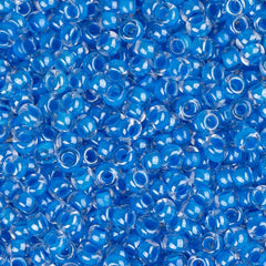 11/0 Czech Seed Beads #34992 Colour Lined Blue 23g