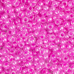 11/0 Czech Seed Beads #34993 Colour Lined Rose 23g