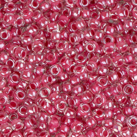 11/0 Czech Seed Beads #34994 Colour Lined Red 23g