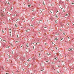 11/0 Czech Seed Beads #34998 Silver Lined Pink 23g