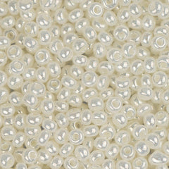 11/0 Czech Seed Beads #35004 Opaque Pearl Ceylon 23g