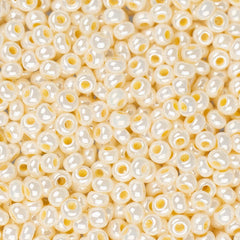 11/0 Czech Seed Beads #35017 Opaque Pearl Eggshell 23g