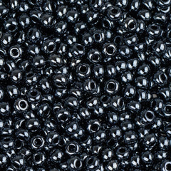 11/0 Czech Seed Beads #35027 Metallic Gunmetal 23g