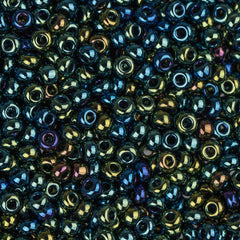 11/0 Czech Seed Beads #35029 Opaque AB Green 23g