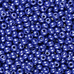 11/0 Czech Seed Beads #35035 Opaque Luster Royal Blue 23g