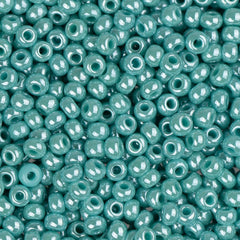 11/0 Czech Seed Beads #35042 Opaque Luster Turquoise 23g