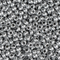11/0 Czech Seed Beads #35051 Metallic Silver 23g