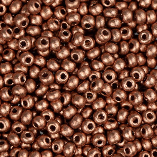 11/0 Perles de rocailles tchèques #35053 Cuivre clair métallique 23g