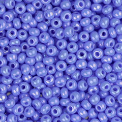 11/0 Czech Seed Beads #35059 Opaque AB Light Blue 23g
