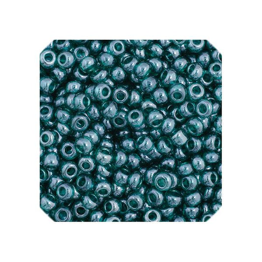11/0 Czech Seed Beads #35065 Transparent Luster Teal 23g