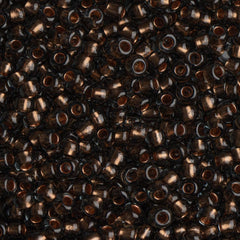 11/0 Czech Seed Beads #35079 Copper Lined Grey 23g