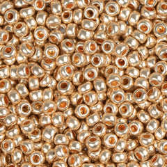 11/0 Czech Seed Beads #40001 Metallic Solgel Dark Gold 23g