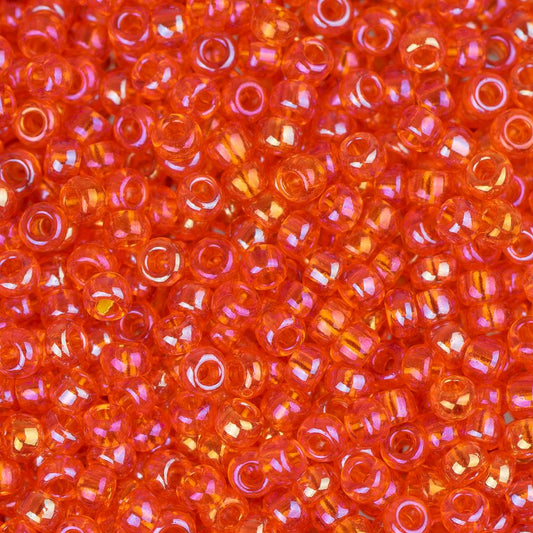 11/0 Perles de Rocailles Tchèques #34947 Transparent AB Orange 23g
