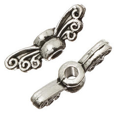 Wing Dragonfly 14mm, Antique Silver Metal Bead 25/pk