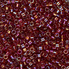 11/0 Delica Bead #1242 Dark Cranberry Red Transparent AB 5.2g